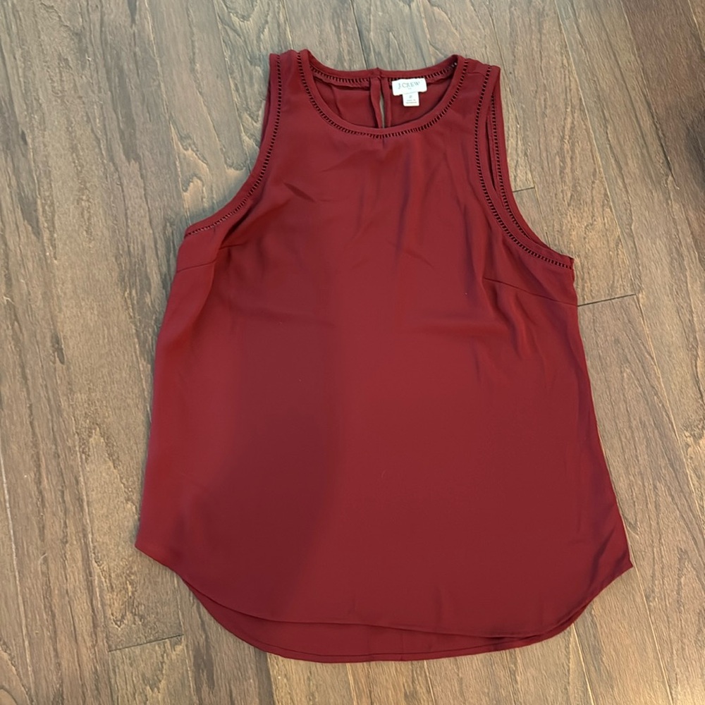 J. Crew sleeveless shirt - Burgundy - size 2